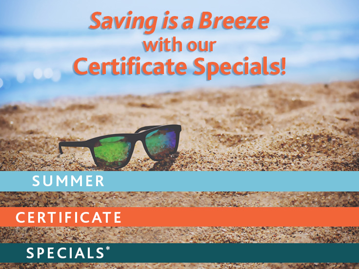 summer share certificate special offers